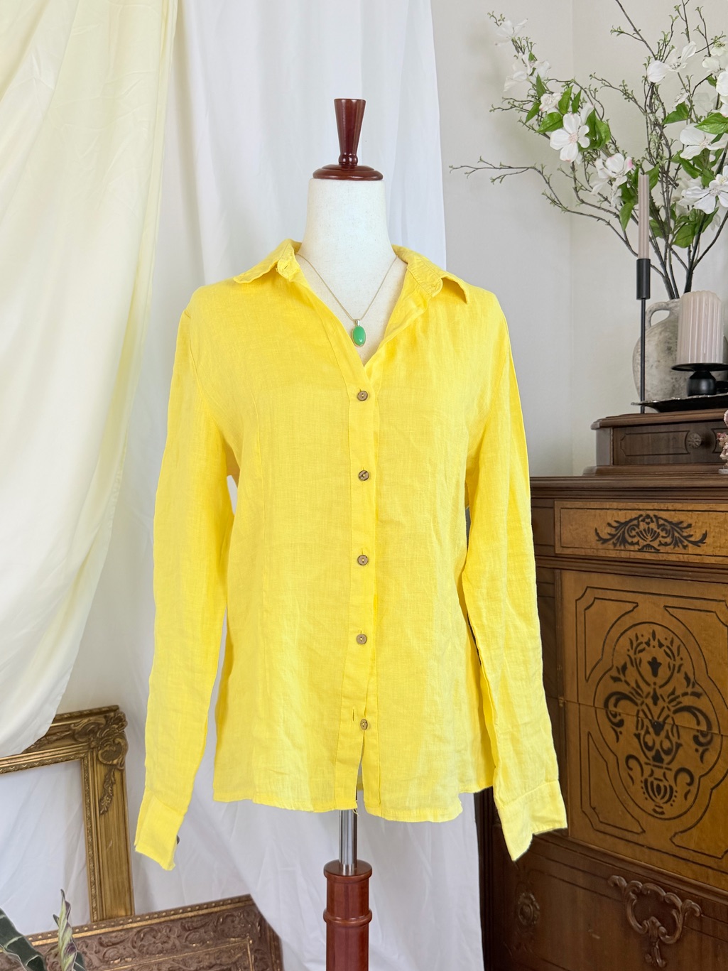 Nwt Linen Button-Up Shirt Made In Greece. Coastal European Summer Quit Luxury